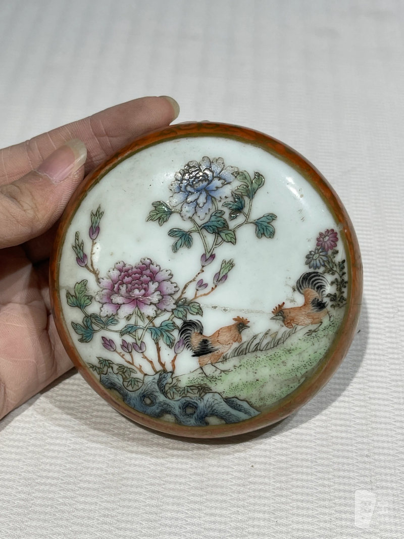 清代 粉彩文房瓷器一组十二件 - 图9